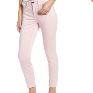 Rebecca Taylor Mauve/Blush Pink La Vie Velvet Like Skinny Cropped pants size 24